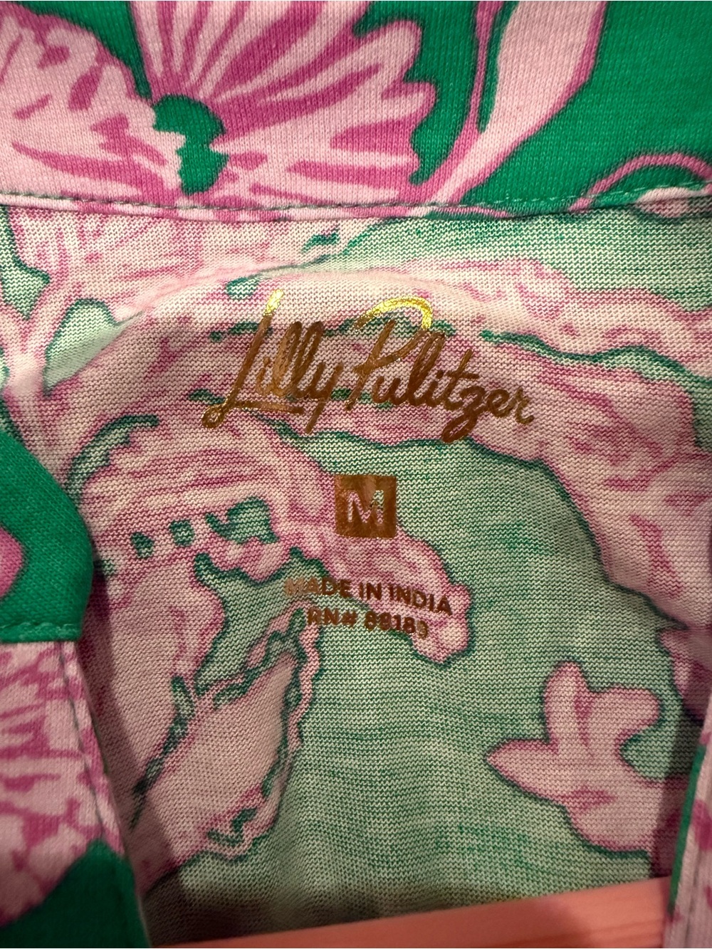 Lilly Pulitzer Green and Pink Floral Long Sleeve Dress - Picture 3 of 6